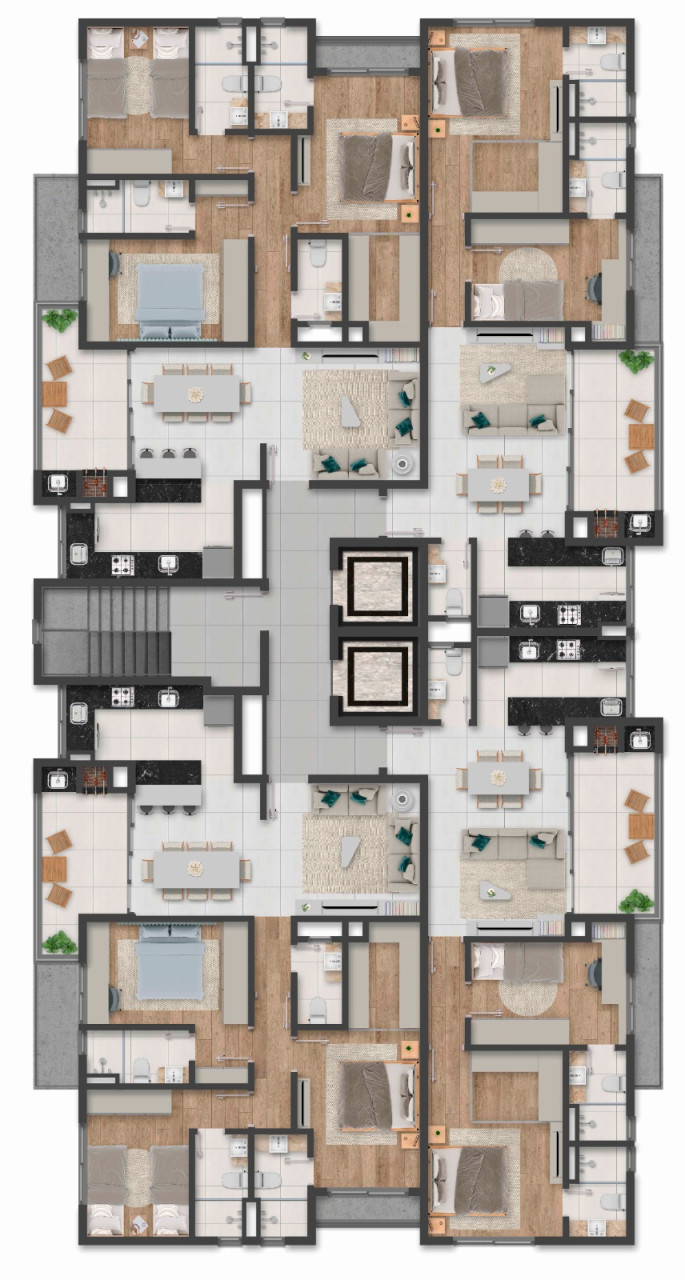 APARTAMENTO COM TRÊS SUÍTES, DUAS GARAGENS, NO VILA ROSA